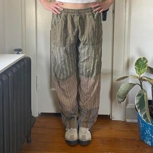 Vintage 90s y2k  striped wide leg pants hippie boho